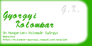 gyorgyi kolompar business card
