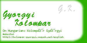 gyorgyi kolompar business card